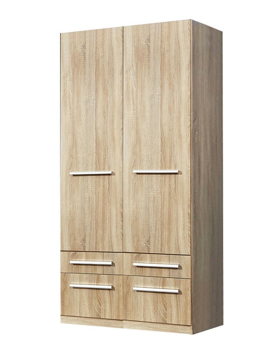 Schlafzimmerschränke - Drehtürenschränke mit kunststoffbeschichteter Oberfläche Ansicht 6 Schlafzimmerschränke - Drehtürenschränke mit kunststoffbeschichteter Oberfläche, in Farbe ARTISAN EICHE, in Ausführung Drehtürenschrank, 1-türig Ansicht 6