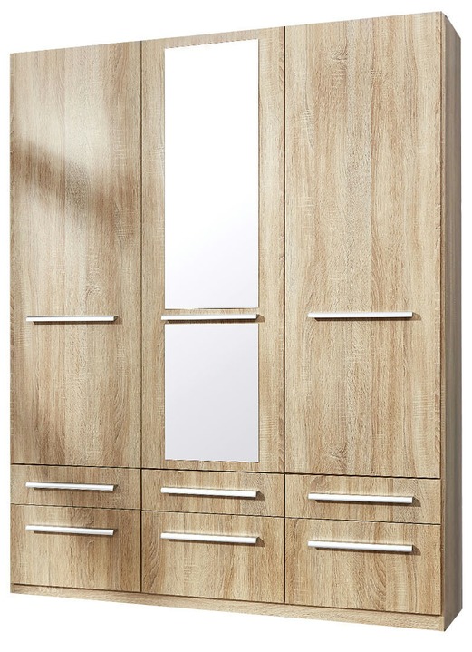 Schlafzimmerschränke - Drehtürenschränke mit kunststoffbeschichteter Oberfläche Ansicht 16 Schlafzimmerschränke - Drehtürenschränke mit kunststoffbeschichteter Oberfläche, in Farbe ARTISAN EICHE, in Ausführung Drehtürenschrank, 1-türig Ansicht 16