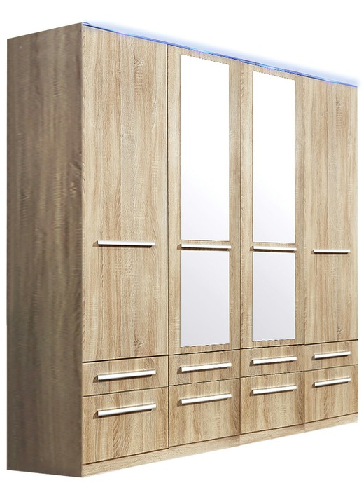 Schlafzimmerschränke - Drehtürenschränke mit kunststoffbeschichteter Oberfläche Ansicht 7 Schlafzimmerschränke - Drehtürenschränke mit kunststoffbeschichteter Oberfläche, in Farbe ARTISAN EICHE, in Ausführung Drehtürenschrank, 1-türig Ansicht 7