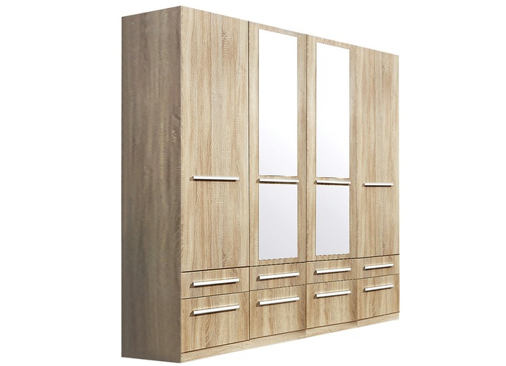 Schlafzimmerschränke - Drehtürenschränke mit kunststoffbeschichteter Oberfläche Ansicht 8 Schlafzimmerschränke - Drehtürenschränke mit kunststoffbeschichteter Oberfläche, in Farbe ARTISAN EICHE, in Ausführung Drehtürenschrank, 1-türig Ansicht 8