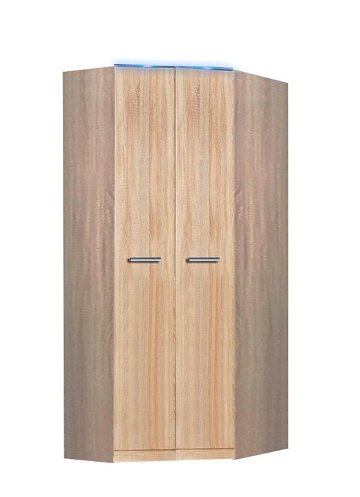 Schlafzimmerschränke - Drehtürenschränke mit kunststoffbeschichteter Oberfläche Ansicht 9 Schlafzimmerschränke - Drehtürenschränke mit kunststoffbeschichteter Oberfläche, in Farbe ARTISAN EICHE, in Ausführung Drehtürenschrank, 1-türig Ansicht 9