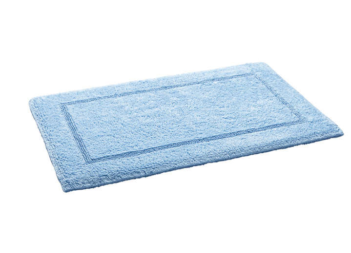 Badgarnituren - Bad-Wendegarnitur aus 100% Baumwolle, in Größe 100 (Vorleger halbrund, 50x 80 cm) bis 110 (Hänge WC Garnitur, 2-teilig), in Farbe DUNKELBLAU Ansicht 9