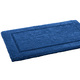Badgarnituren - Bad-Wendegarnitur aus 100% Baumwolle, in Größe 100 (Vorleger halbrund, 50x 80 cm) bis 110 (Hänge WC Garnitur, 2-teilig), in Farbe DUNKELBLAU