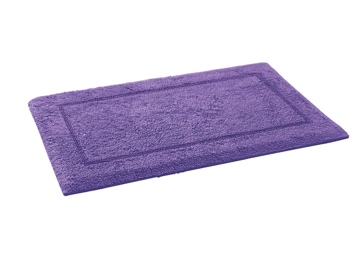 Badgarnituren - Bad-Wendegarnitur aus 100% Baumwolle, in Größe 100 (Vorleger halbrund, 50x 80 cm) bis 110 (Hänge WC Garnitur, 2-teilig), in Farbe HELLBLAU Ansicht 4