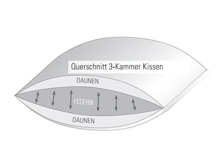 Bettwaren - Spessarttraum Kissenserie Royal, in Größe 120 (Kissen, 80/80 cm) bis 123 (Kissen, 40/40 cm), in Farbe WEISS Ansicht 2