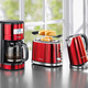 - Grundig Frühstücksserie aus hochwertig lackiertem Edelstahl, in Farbe ROT, in Ausführung Wasserkocher – Farbe ROT – Ansicht 2