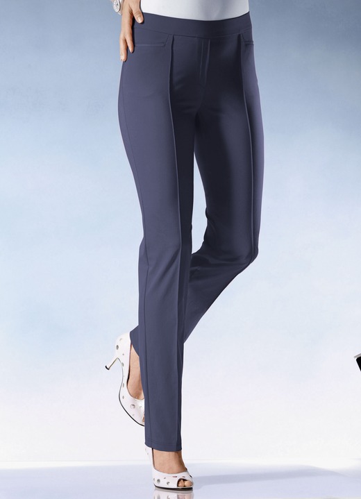 Hosen in Schlupfform - Hose mit schmaler Fußweite in 15 Farben, in Größe 018 bis 096, in Farbe GELB Ansicht 9