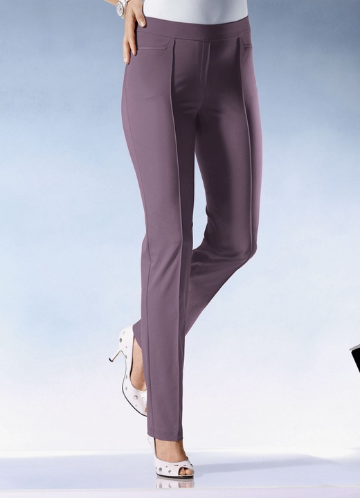 Hosen in Schlupfform - Hose mit schmaler Fußweite in 15 Farben, in Größe 018 bis 096, in Farbe GELB Ansicht 10