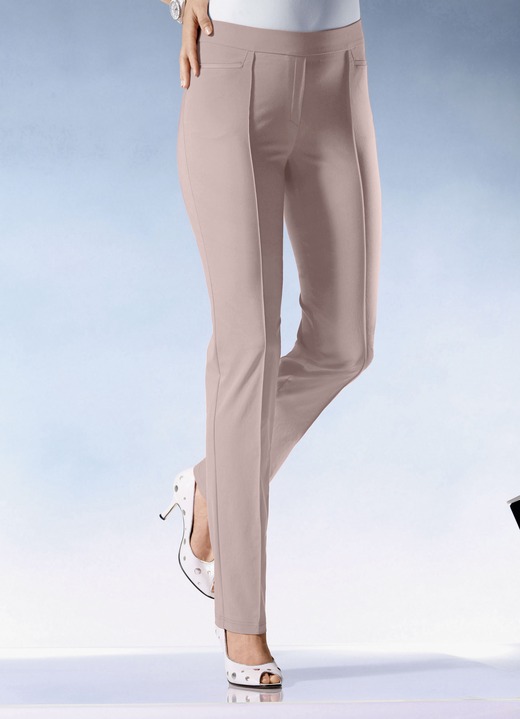 Hosen in Schlupfform - Hose mit schmaler Fußweite in 15 Farben, in Größe 018 bis 096, in Farbe GELB Ansicht 11