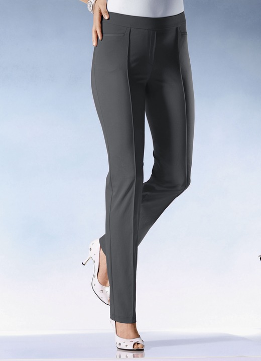 Hosen in Schlupfform - Hose mit schmaler Fußweite in 15 Farben, in Größe 018 bis 096, in Farbe GELB Ansicht 6