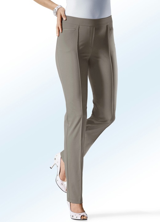 Hosen in Schlupfform - Hose mit schmaler Fußweite in 15 Farben, in Größe 018 bis 096, in Farbe GELB Ansicht 13