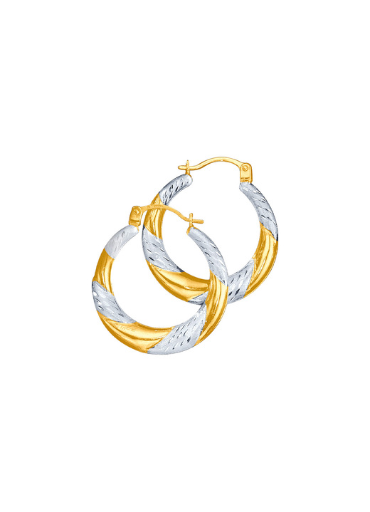 Ohrschmuck - Creolen in Bicolor Ansicht 2 Ohrschmuck - Creolen in Bicolor, in Farbe  Ansicht 2