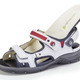 Sandaletten & Pantoletten - Waldläufer, sportliche Damen-Sandalen, Weite H, mit herausnehmbarem Fußbett – Farbe WEISS-BLAU-ROT – Ansicht 2 Sandaletten & Pantoletten - Waldläufer, sportliche Damen-Sandalen, Weite H, mit herausnehmbarem Fußbett, in Größe 4 1/2 bis 9, in Farbe WEISS-BLAU-ROT – Farbe WEISS-BLAU-ROT – Ansicht 2
