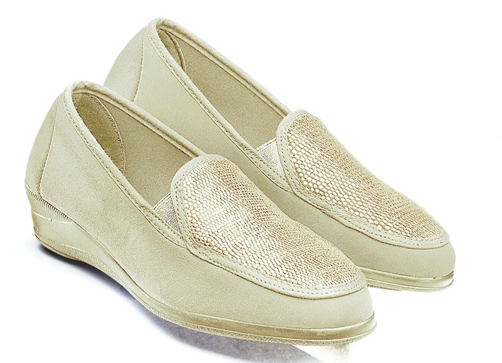 Slipper & Schnürschuhe - Mokassin in eleganter Krokooptik, in Größe 036 bis 042, in Farbe SCHWARZ Ansicht 2