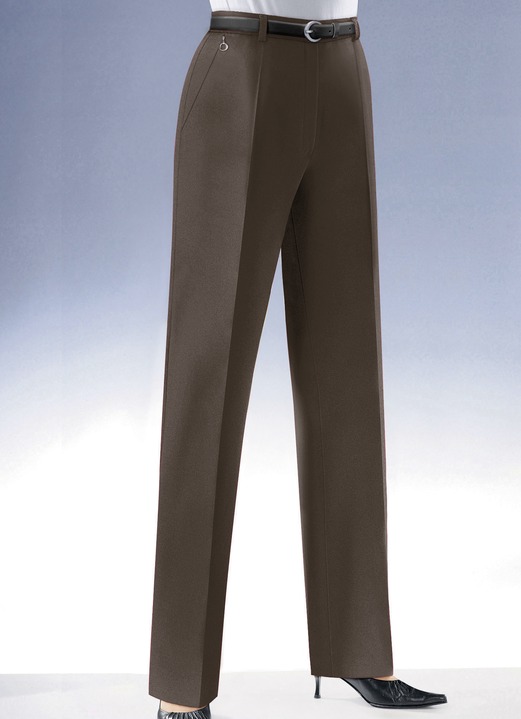 Hosen mit Knopf- und Reißverschluss - Klassische Hose, in Größe 018 bis 245, in Farbe DUNKELBRAUN Ansicht 1