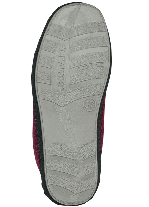 Hausschuhe - Atmungsaktive Damen-Hausschuhe, mit Reißverschluss, in Größe 036 bis 043, in Farbe BORDEAUX-SCHWARZ Ansicht 3
