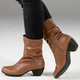 Stiefel & Stiefeletten - Andrea Conti, modische Damen-Stiefeletten, Winterschuhe, mit Reißverschluss – Farbe COGNAC – Ansicht 2 Stiefel & Stiefeletten - Andrea Conti, modische Damen-Stiefeletten, Winterschuhe, mit Reißverschluss, in Größe 036 bis 042, in Farbe SCHWARZ – Farbe COGNAC – Ansicht 2