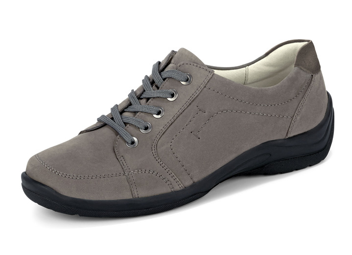 Slipper & Schnürschuhe - Waldläufer, bequeme Damen-Schnürschuhe, Weite H, mit herausnehmbarem Fußbett, in Größe 3 1/2 bis 8, in Farbe SCHWARZ Ansicht 2