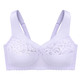 Damenwäsche -  Glamorise Stütz-BH mit Stickereispitze, in Größe 080 bis 130, in Cup H, in Farbe FLIEDER – Farbe FLIEDER – Ansicht 4
