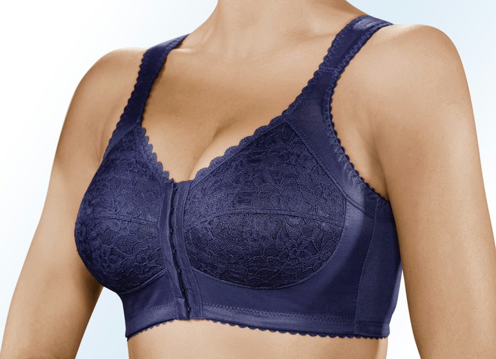 Soft-BH - BH mit praktischem Vorderverschluss Ansicht 2 Soft-BH - BH mit praktischem Vorderverschluss, in Größe 080 bis 125, in Cup D, in Farbe WEISS Ansicht 2