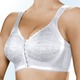 Soft-BH - BH mit praktischem Vorderverschluss – Farbe WEISS Soft-BH - BH mit praktischem Vorderverschluss, in Größe 080 bis 125, in Cup D, in Farbe WEISS