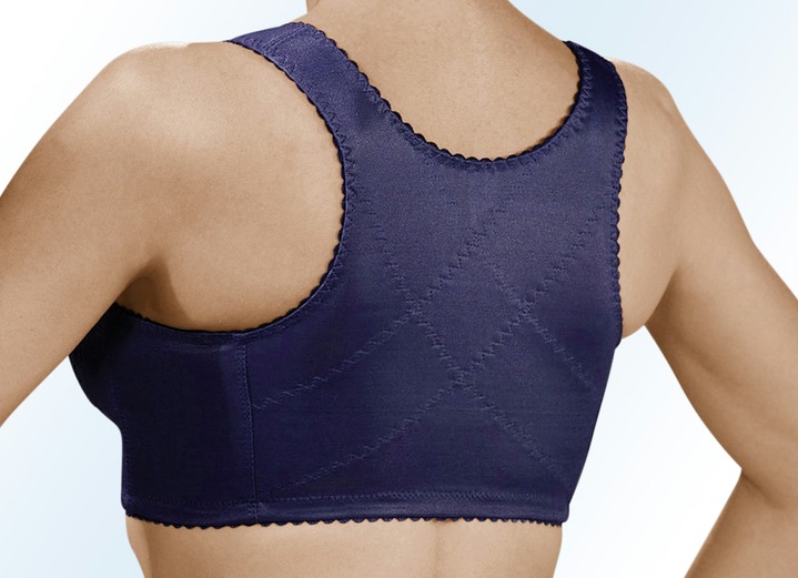 Soft-BH - BH mit praktischem Vorderverschluss, in Größe 080 bis 125, in Cup B, in Farbe MARINE Ansicht 2
