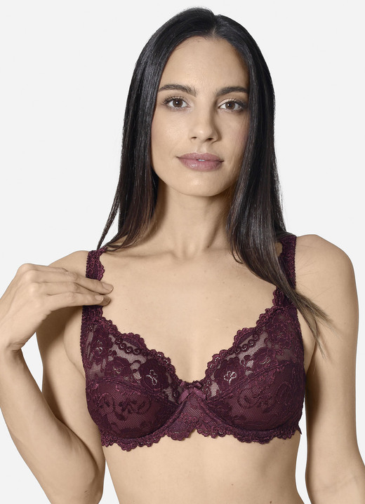 BH mit Spitze - Sassa Zweierpack Bügel-BH aus Elastikspitze, in Größe 075 bis 100, in Cup C, in Farbe 1X ZARTAPRICOT, 1X SCHWARZ Ansicht 21