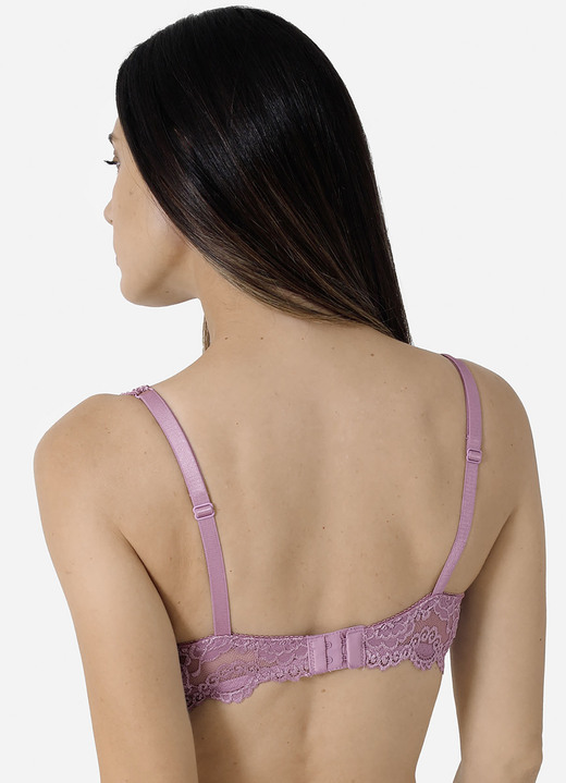 BH mit Spitze - Sassa Zweierpack Bügel-BH aus Elastikspitze, in Größe 075 bis 100, in Cup B, in Farbe 1X KROKUS, 1X PUDER Ansicht 4