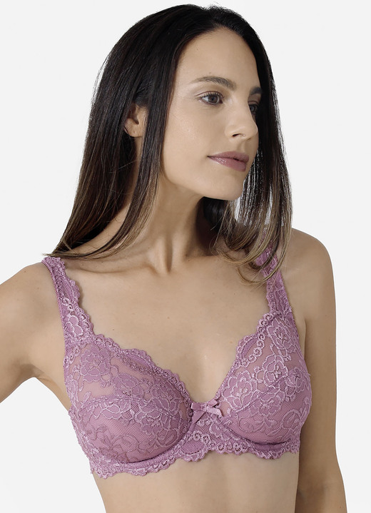 BH mit Spitze - Sassa Zweierpack Bügel-BH aus Elastikspitze, in Größe 075 bis 100, in Cup C, in Farbe 1X ZARTAPRICOT, 1X SCHWARZ Ansicht 14