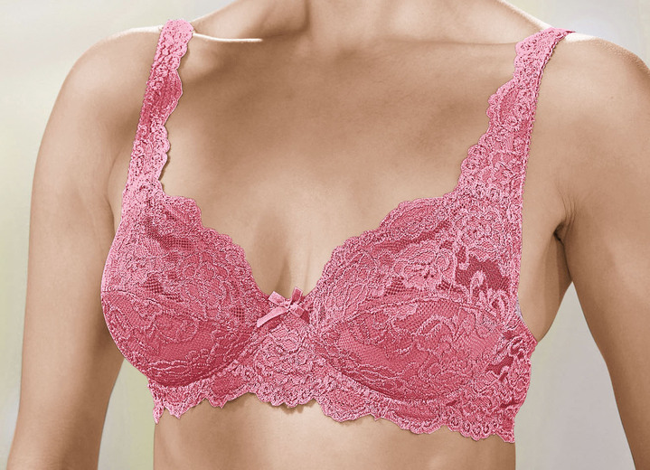 BH mit Spitze - Sassa Zweierpack Bügel-BH aus Elastikspitze, in Größe 075 bis 100, in Cup B, in Farbe 1X KROKUS, 1X PUDER Ansicht 20