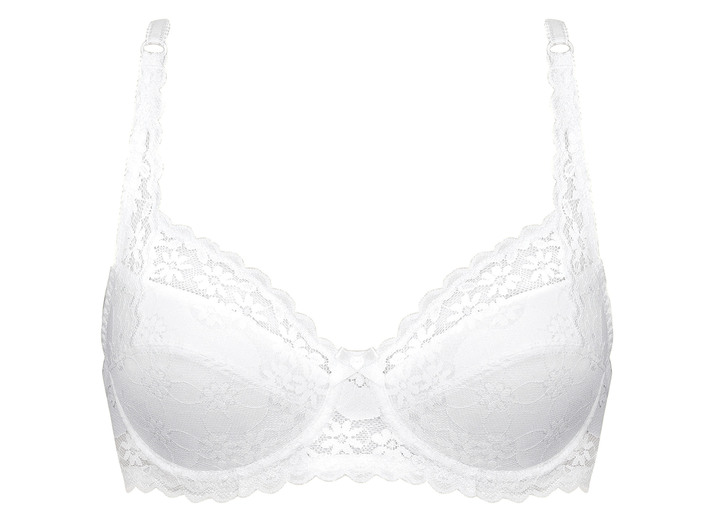 BH mit Spitze - Naturana Zweierpack Bügel-BH, in Größe 070 bis 090, in Cup C, in Farbe 2X WEISS Ansicht 2