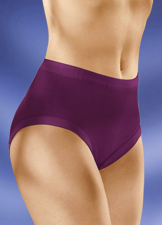 Slips - Fünferpack Slips mit Gummizug Ansicht 8 Slips - Fünferpack Slips mit Gummizug, in Größe 038 bis 066, in Farbe 2X MAUVE, 2X INDIGO, 1X WEISS Ansicht 8