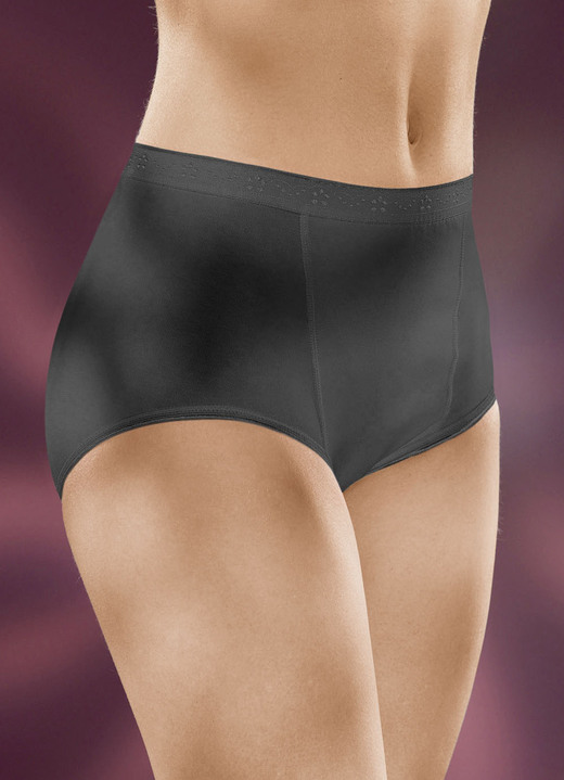 Slips - Dreierpack Formslips mit strukturiertem Dehnbund, in Größe 038 bis 052, in Farbe 2X WEISS, 1X SCHWARZ Ansicht 2