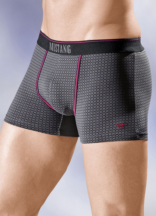 Pants & Boxershorts - Mustang Dreierpack Pants, dessiniert, in Größe 004 bis 008, in Farbe MARINE-JEANSBLAU Ansicht 3