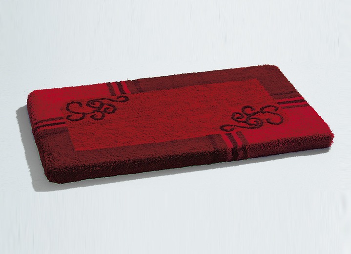 Badgarnituren - Badgarnitur von Kleine Wolke, in Größe 100 (Vorleger halbrund, 50/ 80 cm) bis 112 (Deckelbezug mit Kordel, 47/ 50 cm), in Farbe RUBIN Ansicht 1