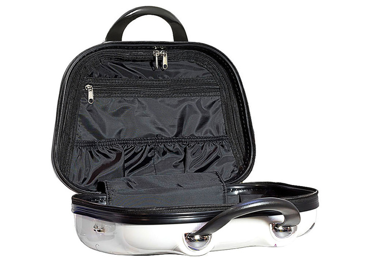 Gesundheit - Beautycase Butterfly mit unterteiltem Innenfach, in Farbe WEISS-BUNT Ansicht 2