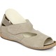 Sandaletten & Pantoletten - Waldläufer, bequeme Damen-Sandalen, Weite H, mit herausnehmbarem Fußbett, in Größe 4 1/2 bis 9, in Farbe ECRU-BUNT – Farbe SAND – Ansicht 2