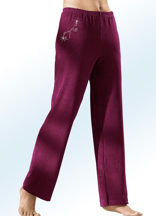 Freizeithosen - Hose mit hübscher Schmucksteinzier Ansicht 6 Freizeithosen - Hose mit hübscher Schmucksteinzier, in Größe 018 bis 056, in Farbe JEANSBLAU Ansicht 6