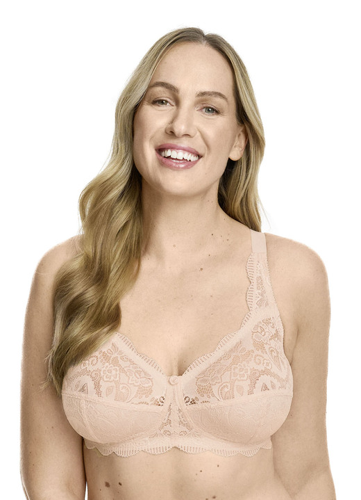 BH mit Spitze - Susa Zweierpack BH mit zarter Elastikspitze, in Größe 075 bis 110, in Cup B, in Farbe 1X MARINE, 1X WEISS Ansicht 20