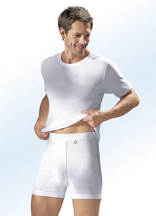 Unterhemden - Pfeilring Dreierpack Schlupfjacken aus Feinripp, weiß Ansicht 2 Unterhemden - Pfeilring Dreierpack Schlupfjacken aus Feinripp, weiß, in Größe 005 bis 013, in Farbe WEISS Ansicht 2