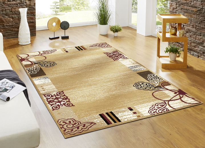 Teppiche - Gewebte Brücken und Teppiche mit Bordüre, in Größe 111 (Brücke, 60x110 cm) bis 288 (Teppich, 240x330 cm), in Farbe BEIGE Ansicht 2