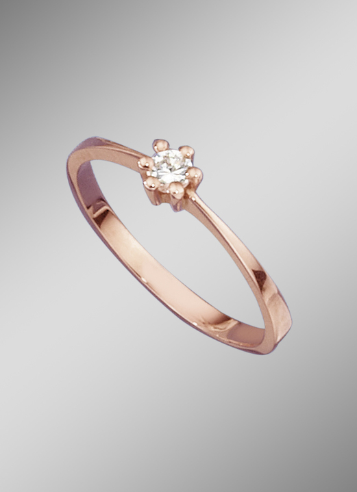 Ringe - Damenring mit lupenreinem Brillant, in Größe 160 bis 220, in Farbe