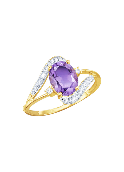 Ringe - Damenring mit echt Amethyst Ansicht 2 Ringe - Damenring mit echt Amethyst, in Größe 160 bis 220, in Farbe  Ansicht 2