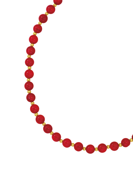 Halsketten - Halskette und Armbandmit aus Koralle Ansicht 2 Halsketten - Halskette und Armbandmit aus Koralle, in Farbe , in Ausführung Armband 19 cm Ansicht 2