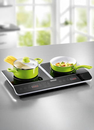 Kochen & Grillen - UNOLD Doppel-Induktionskochplatte – Farbe SCHWARZ Kochen & Grillen - UNOLD Doppel-Induktionskochplatte, in Farbe SCHWARZ