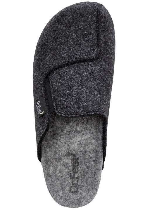 Hausschuhe - Klassische Herren-Hausschuhe, mit anatomisch geformtem Fußbett, in Größe 041 bis 047, in Farbe ANTHRAZIT Ansicht 2