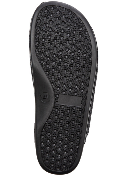 Hausschuhe - Klassische Herren-Hausschuhe, mit anatomisch geformtem Fußbett, in Größe 041 bis 047, in Farbe ANTHRAZIT Ansicht 3