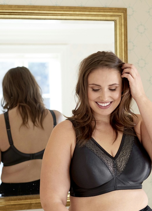 Damen - Swegmark of Sweden Zweierpack BH mit Spitzeneinsätzen, in Größe 075 bis 115, in Cup B, in Farbe 1X WEISS, 1X ANTHRAZIT Ansicht 1