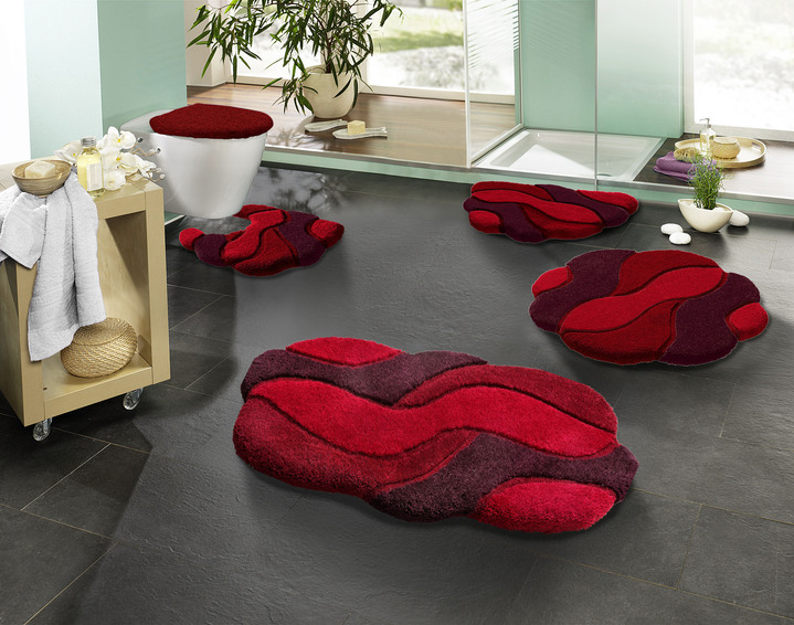 Badgarnituren - Badgarnitur von Grund in pflegeleichter Qualität, in Größe 100 (Vorleger halbrund, 50/ 80 cm) bis 112 (Deckelbezug mit Kordel, 47/ 50 cm), in Farbe BLAU Ansicht 6