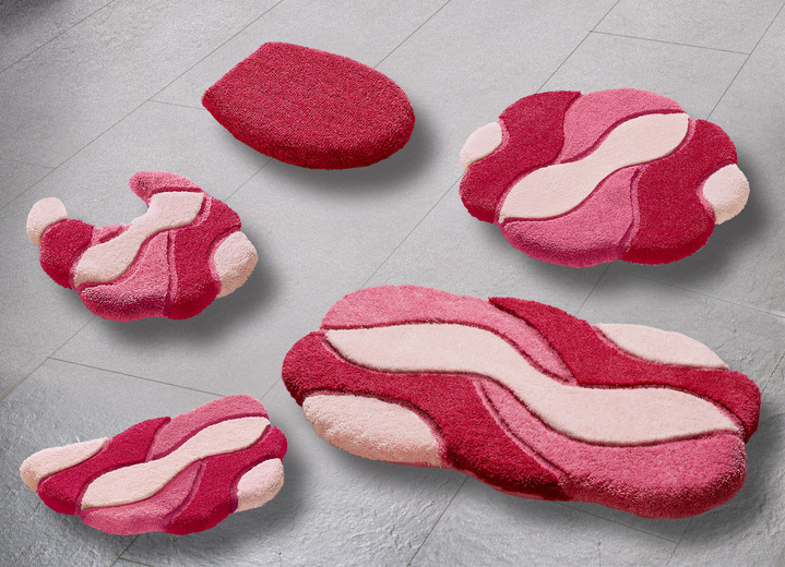 Badgarnituren - Badgarnitur von Grund in pflegeleichter Qualität, in Größe 100 (Vorleger halbrund, 50/ 80 cm) bis 112 (Deckelbezug mit Kordel, 47/ 50 cm), in Farbe BLAU Ansicht 2